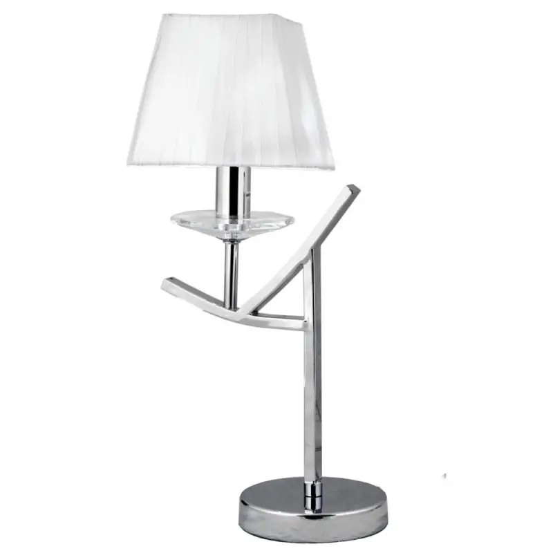 Akční Nabídka Stolní lampa VALENCIA - 1xE14, 40W, chromovaná / bílá