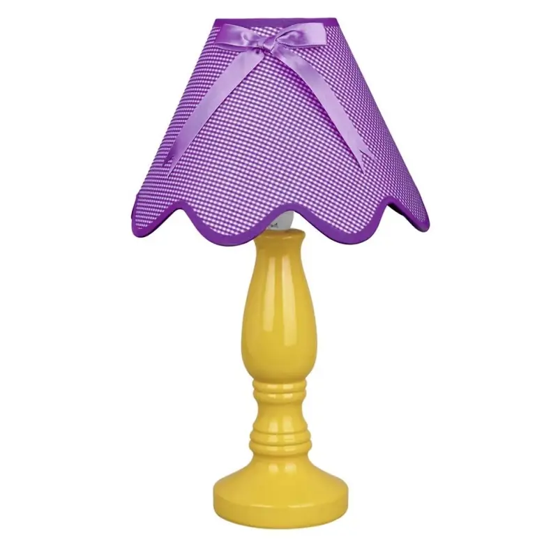 Aktuální Dětská stolní lampička LOLA - 1xE14, 40W, fialová / žlutá