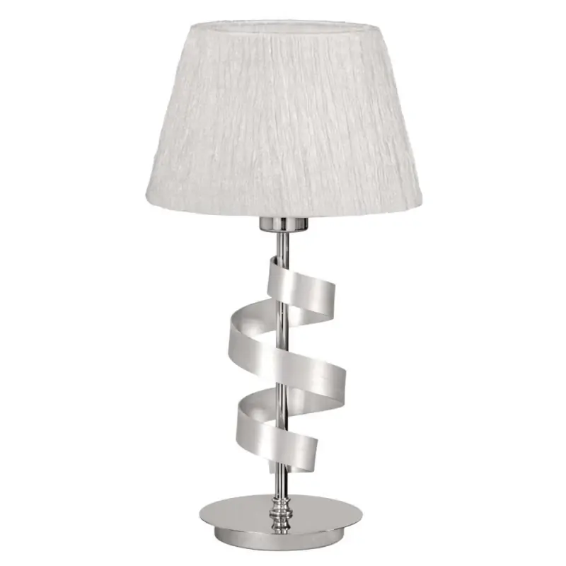 Značkový Stolní lampa DENIS - 1xE27, 60W, chromovaná / bílá