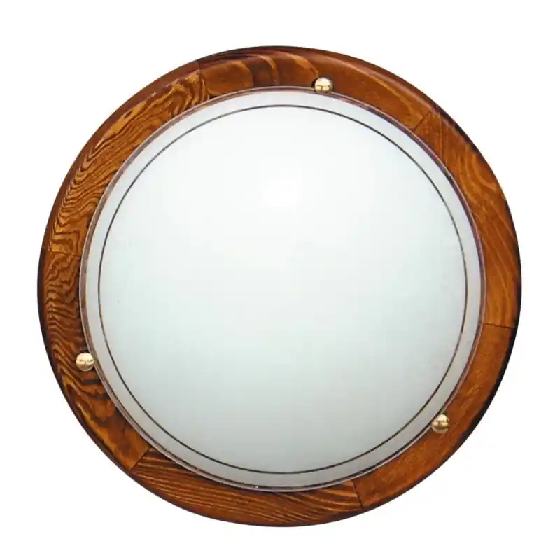 Zlevněný Nástěnné / stropní dřevěné světlo STANDARD - 2xE27, 60W, 38cm, kulaté, dub / bílé