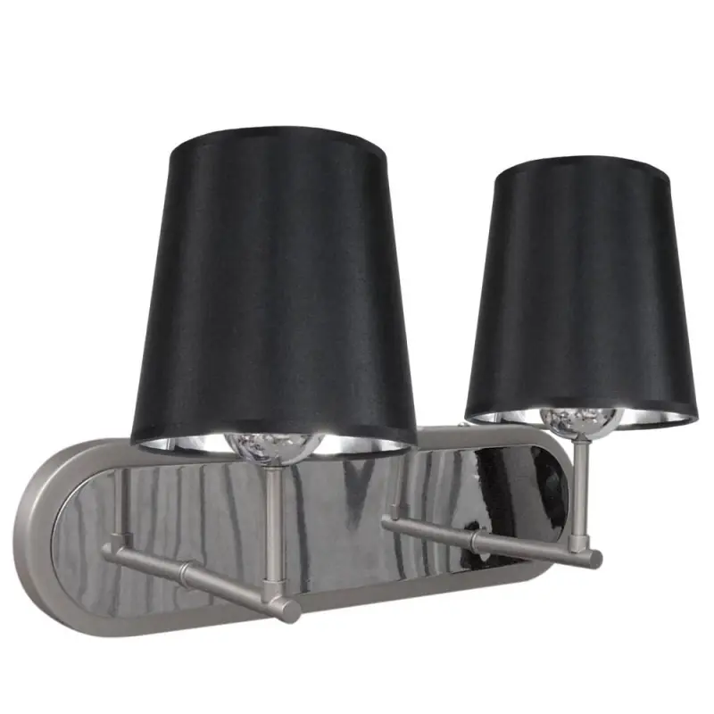 Značkový Moderní nástěnné osvětlení MILONGA - 2xE27, 60W, stříbrné / černé