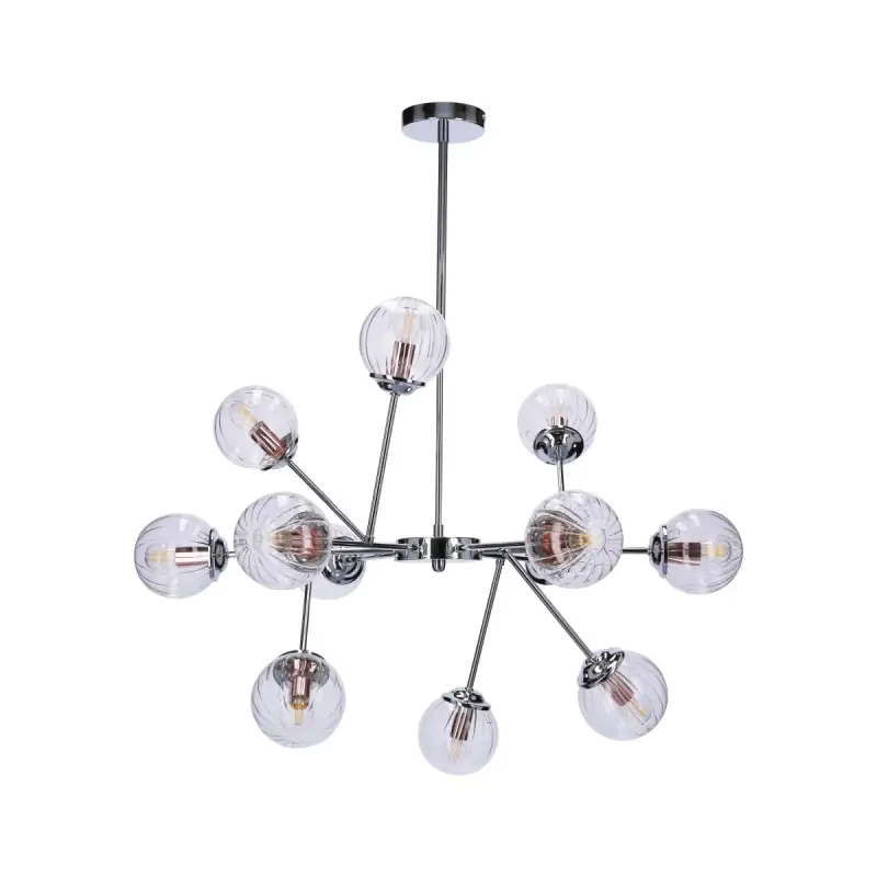 Aktuální Závěsné moderní osvětlení BEST - 12xE14, 40W, chromované / měděné